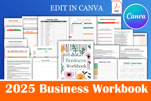 2025 Business Workbook - Canva Template