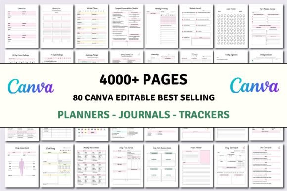 80 Editable Templates KDP Interiors: A Comprehensive Resource for Organized Living and Productivity