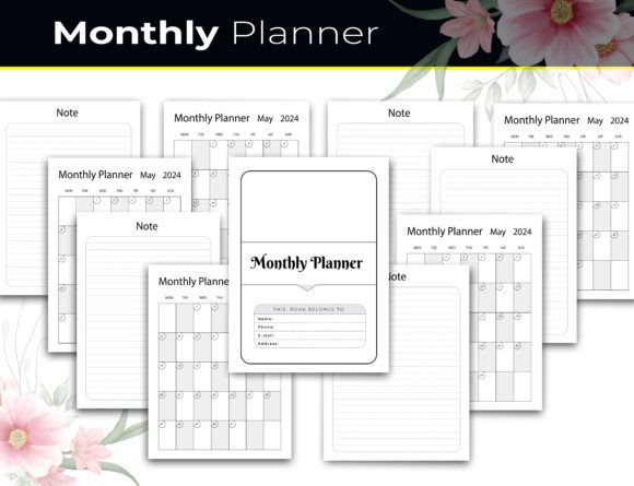 Editable Monthly Planner KDP Interior’s
