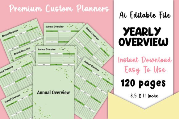 Editable Yearly Overview KDP Interiors