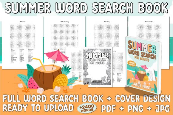 FULL SUMMER WORD SEARCH BOOK ADULTS
