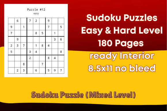 Mixed Sudoku Puzzles Interior KDP