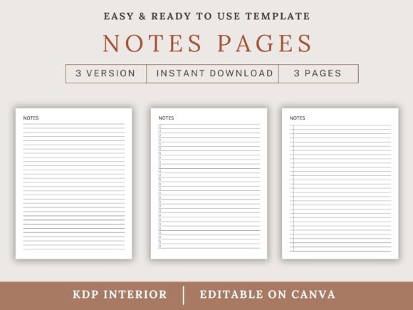 Notes Pages KDP Interiors: A Strategic Tool for Organization and Creativity