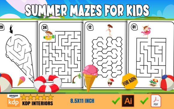 Summer Mazes Pages for Kids – KDP: A Valuable Resource for Creative Entrepreneurs